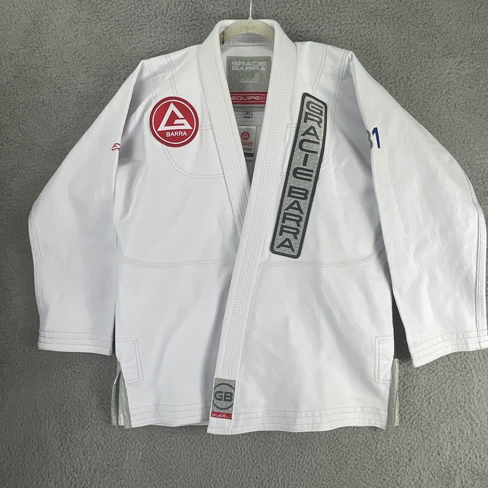 Gracie Barra Jiu Jitsu Gi Top Men A2 White Excellent Equipe GB Edition Kimono